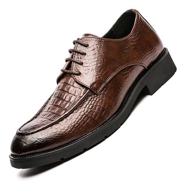 38-47 black business shoes men oxford italian formal crocodile leather brown dress
38-47 black business shoes men oxford italian formal crocodile leather brown dress