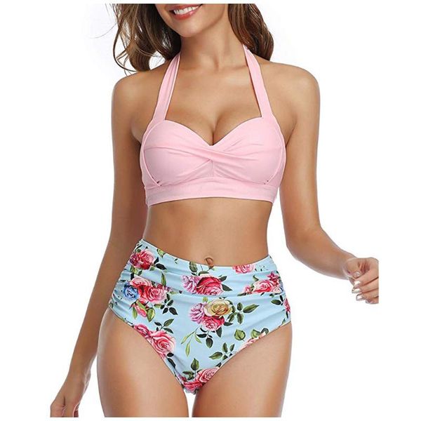 one-piece suits women vintage swimsuit high waist two pieces swimwear retro halter ruched print bikini set
one-piece suits women vintage swimsuit high waist two pieces swimwear retro halter ruched print bikini set