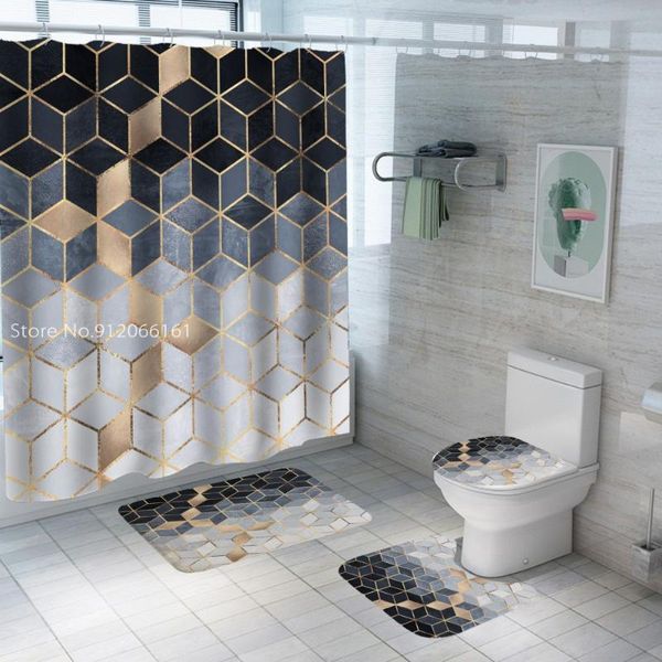 shower curtains geometric waterproof curtain colorful marble printing carpet cover with 12 hooks toilet bath mat pad set 4 pcs
shower curtains geometric waterproof curtain colorful marble printing carpet cover with 12 hooks toilet bath mat pad set 4 pcs