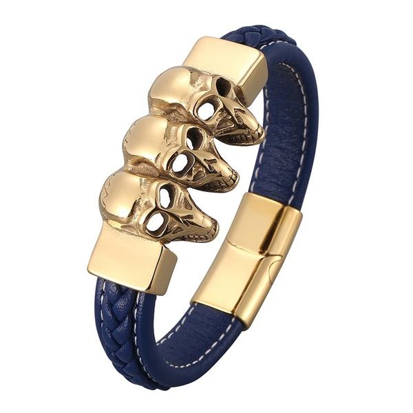 charm bracelets trendy blue leather men skull bracelet bangles gold stainless steel magnetic buckle wristband hip hop jewelry accessories sp, Golden;silver
charm bracelets trendy blue leather men skull bracelet bangles gold stainless steel magnetic buckle wristband hip hop jewelry accessories sp, Golden;silver