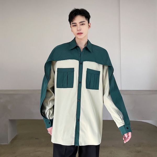 men's casual shirts men vintage splice color loose bat long sleeve oversize japan korea streetwear hip hop fashion show male w77d, White;black
men's casual shirts men vintage splice color loose bat long sleeve oversize japan korea streetwear hip hop fashion show male w77d, White;black