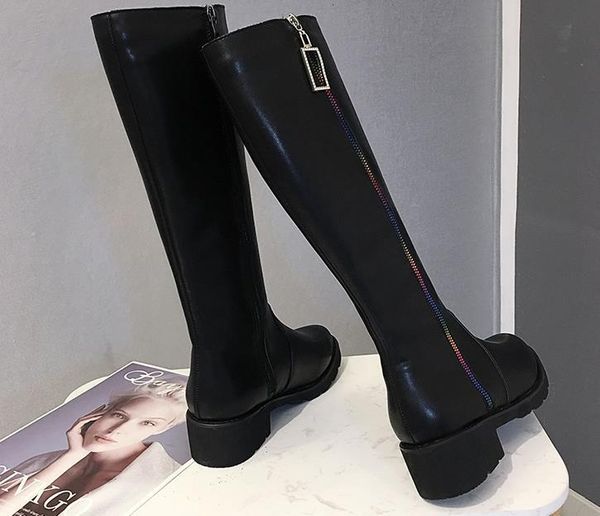 boots autumn and winter over the knee net red zipper thick bottom leather female nurj, Black
boots autumn and winter over the knee net red zipper thick bottom leather female nurj, Black