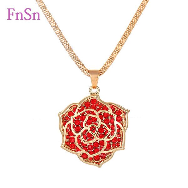 fashion women rose necklaces crystal gold colour zinc alloy long necklace charms drilling jewelry pendant, Silver
fashion women rose necklaces crystal gold colour zinc alloy long necklace charms drilling jewelry pendant, Silver