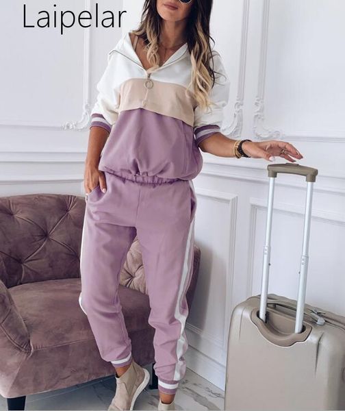 two piece dress 2021 tracksuit women set outfits for slim color stitching jacket casual and jogging pants suit, White
two piece dress 2021 tracksuit women set outfits for slim color stitching jacket casual and jogging pants suit, White