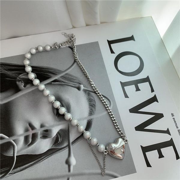 wu xin with the same personality clavicle necklace sweater chain baroque pearl net red chocker love female trend chains, Silver
wu xin with the same personality clavicle necklace sweater chain baroque pearl net red chocker love female trend chains, Silver