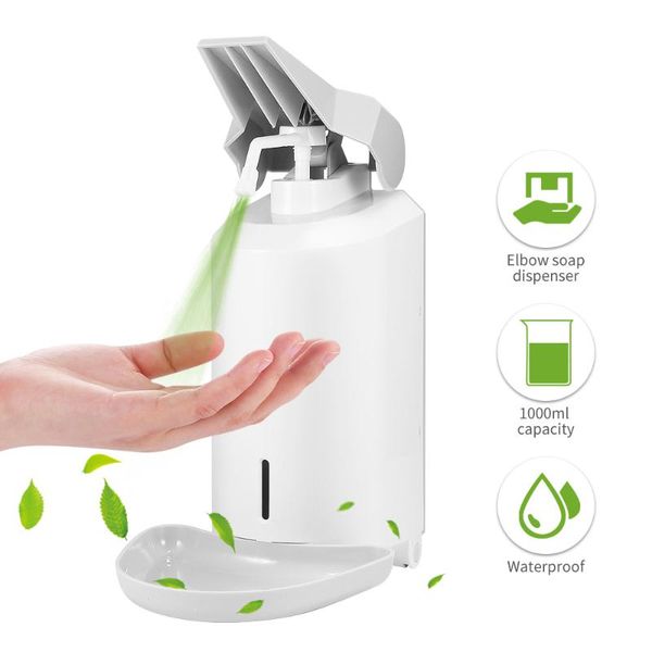 liquid soap dispenser 1000ml standing wall-mounted elbow pressure container drip spray dual purpose bathroom tool 11.2*22.5*34cm
liquid soap dispenser 1000ml standing wall-mounted elbow pressure container drip spray dual purpose bathroom tool 11.2*22.5*34cm