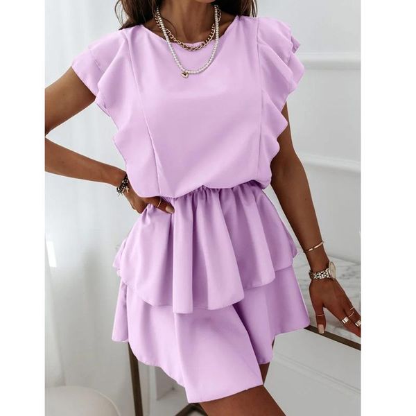 casual dresses women elegant double layer ruffles slimming 2021 stylish sleeveless summer mini dress loose vestidos, Black;gray
casual dresses women elegant double layer ruffles slimming 2021 stylish sleeveless summer mini dress loose vestidos, Black;gray