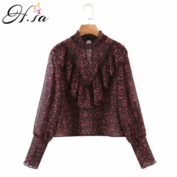 hsa streetwear women chiffon shirts fashion ladies floral blusas vintage female chic o-neck ruffles blouses` 210417, White
hsa streetwear women chiffon shirts fashion ladies floral blusas vintage female chic o-neck ruffles blouses` 210417, White