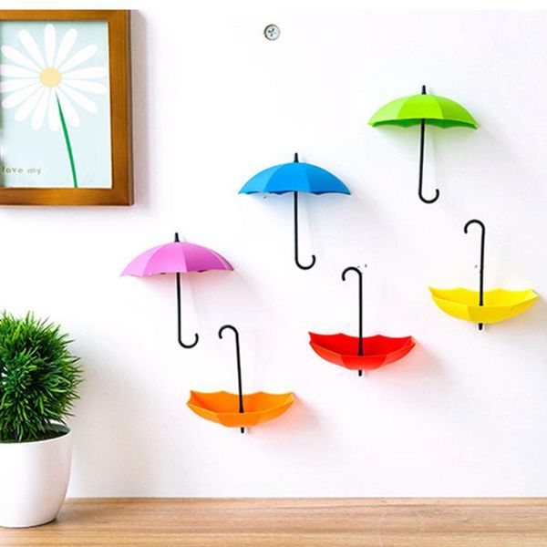 6pcs cute cartoon umbrella wall mount key holder hook hanger organizer durable home decor stickrs stand hooks & rails
6pcs cute cartoon umbrella wall mount key holder hook hanger organizer durable home decor stickrs stand hooks & rails