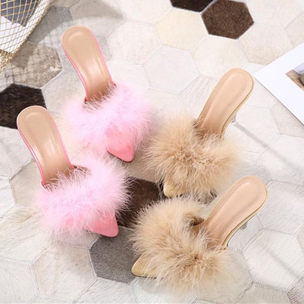 leisure women furry slippers yellow feather crystal heels romen mules sandals pink sweet outside party open toe lady shoes, Black
leisure women furry slippers yellow feather crystal heels romen mules sandals pink sweet outside party open toe lady shoes, Black