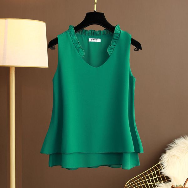 summer fashion for sleeveless female with double-decked neckline chiffon casual shirts loose femme plus size s757, White
summer fashion for sleeveless female with double-decked neckline chiffon casual shirts loose femme plus size s757, White