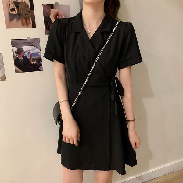 women dress black elastic casual high waist short sleeve ladies party dress female clothes solid vestidos, Black;gray
women dress black elastic casual high waist short sleeve ladies party dress female clothes solid vestidos, Black;gray