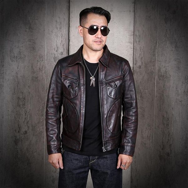 men's leather & faux yr.2021 biker clothes.classic vintage style genuine coat.men tea core horsehide jacket., Black
men's leather & faux yr.2021 biker clothes.classic vintage style genuine coat.men tea core horsehide jacket., Black