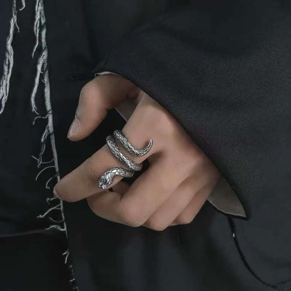 ins personalized dark make old style snake men's and women's hip hop trend ring, Black
ins personalized dark make old style snake men's and women's hip hop trend ring, Black
