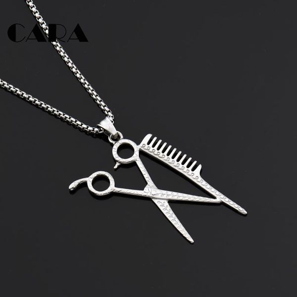 pendant necklaces barber necklace gold color 316l stainless steel decorative scissors & comb fashion jewelry cagf0429, Silver
pendant necklaces barber necklace gold color 316l stainless steel decorative scissors & comb fashion jewelry cagf0429, Silver