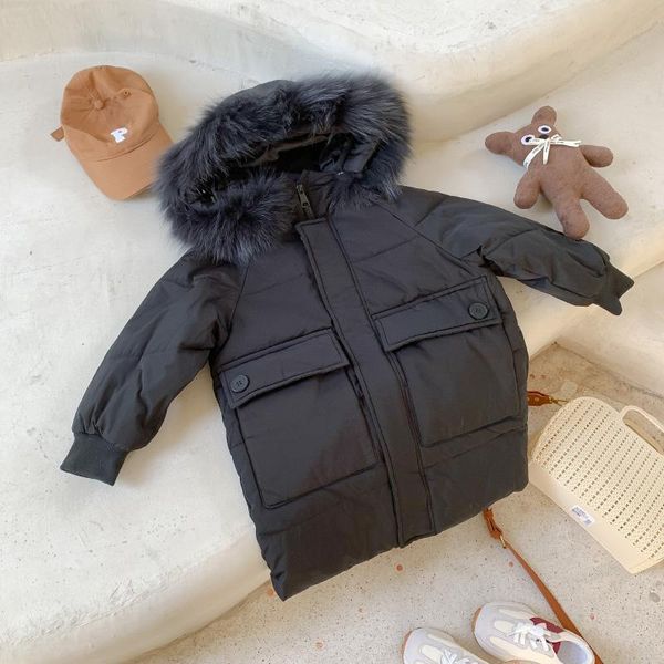 down coat 2021 children's jacket boys and girls fall/winter trend big fur collar warm, Blue;gray
down coat 2021 children's jacket boys and girls fall/winter trend big fur collar warm, Blue;gray