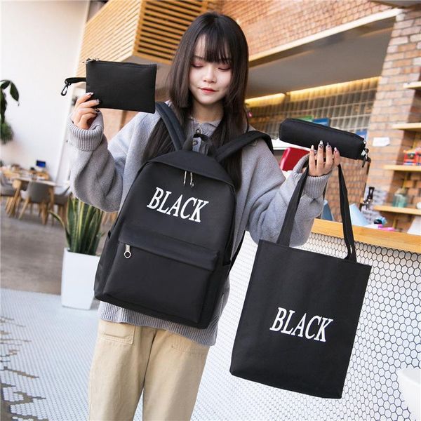 4pcs/set children school bags for teenage girls canvas backpack lightweight kids print female travel high capacity
4pcs/set children school bags for teenage girls canvas backpack lightweight kids print female travel high capacity