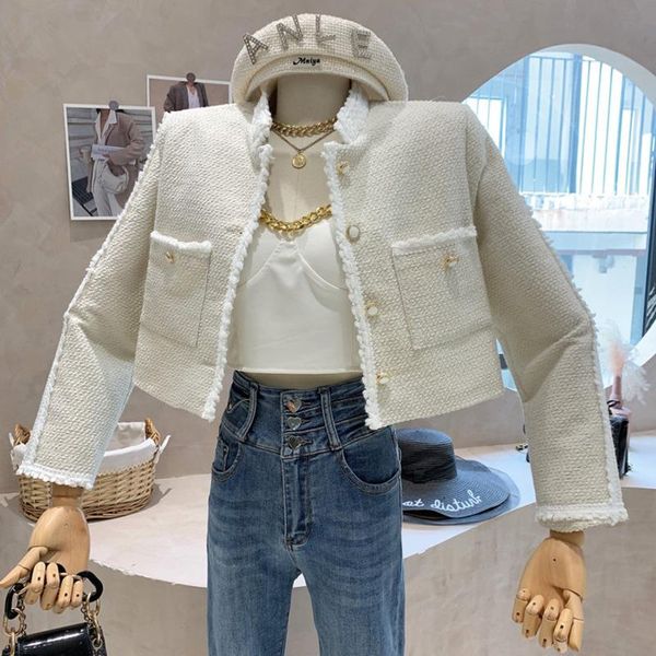 women's jackets temperament celebrity style tweed short jacket women 2021 spring autumn casual retro elegant simple female top, Black;brown
women's jackets temperament celebrity style tweed short jacket women 2021 spring autumn casual retro elegant simple female top, Black;brown
