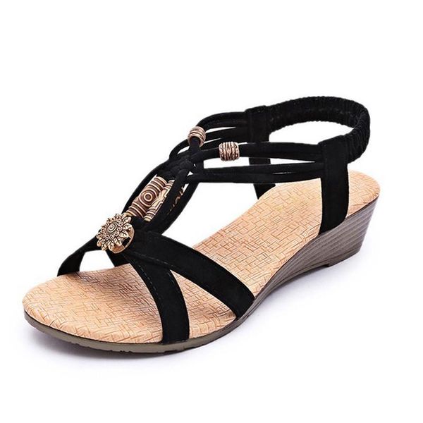 sandals low heels shoes woman wedges women summer beading bohemian female beach leisure sandalias femininas xkd4335, Black
sandals low heels shoes woman wedges women summer beading bohemian female beach leisure sandalias femininas xkd4335, Black