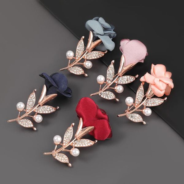 pins, brooches fashionable and simple metal imitation pearl fabric rose flower rhinestone brooch female pin creative corsage accessorie, Gray
pins, brooches fashionable and simple metal imitation pearl fabric rose flower rhinestone brooch female pin creative corsage accessorie, Gray