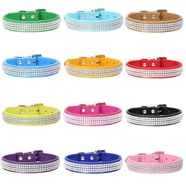 dog collars & leashes bling rhinestone pu leather crystal diamond necklace puppy pet collar for dogs petshop accessories
dog collars & leashes bling rhinestone pu leather crystal diamond necklace puppy pet collar for dogs petshop accessories