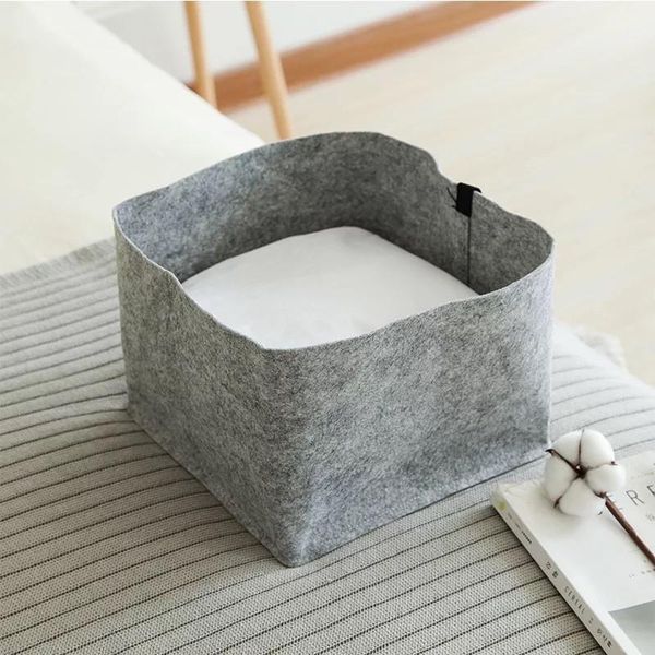 storage bags felt basket 1pc living room tea table black gray sundries cloth box bedroom socks
storage bags felt basket 1pc living room tea table black gray sundries cloth box bedroom socks
