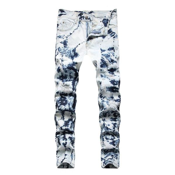 men's jeans kiovno high street ripped tie dye streetwear denim trousers for male pants hip hop, Blue
men's jeans kiovno high street ripped tie dye streetwear denim trousers for male pants hip hop, Blue