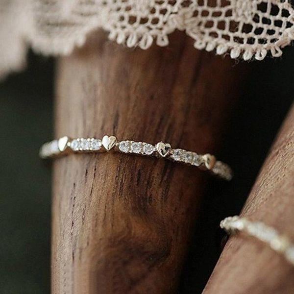 cluster rings simple fashion gold love heart for women elegant ladies crystal finger ring jewelry chic female wedding bridal girls gifts, Golden;silver
cluster rings simple fashion gold love heart for women elegant ladies crystal finger ring jewelry chic female wedding bridal girls gifts, Golden;silver