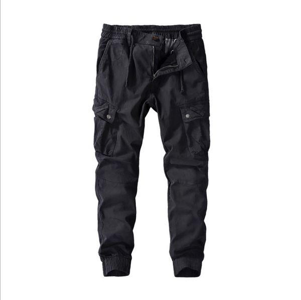men's pants men casual pleated multi pockets mid waist solid loose long cargo streetwear hombre joggers sweat 488l, Black
men's pants men casual pleated multi pockets mid waist solid loose long cargo streetwear hombre joggers sweat 488l, Black