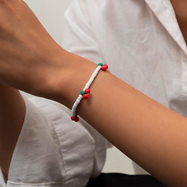 link, chain korean individual character red cherry pendant bracelets for women boho white bead adjustable bracelet anklet jewelry party gift, Black
link, chain korean individual character red cherry pendant bracelets for women boho white bead adjustable bracelet anklet jewelry party gift, Black