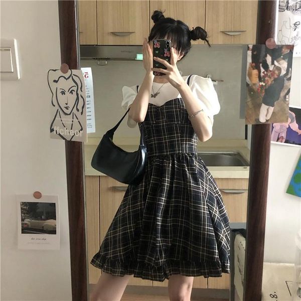 clothing sets 2021 summer korean sleeveless skirt high waist all-match a- line ruffles dungaree dress women sweet lolita, White
clothing sets 2021 summer korean sleeveless skirt high waist all-match a- line ruffles dungaree dress women sweet lolita, White