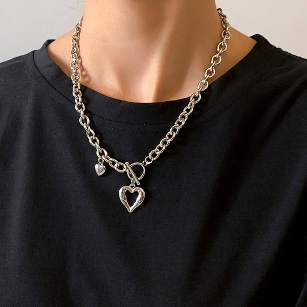 pendant necklaces shixin stainless steel chain heart necklace for women/men fashion love letter choker couple jewelry 2021, Silver
pendant necklaces shixin stainless steel chain heart necklace for women/men fashion love letter choker couple jewelry 2021, Silver