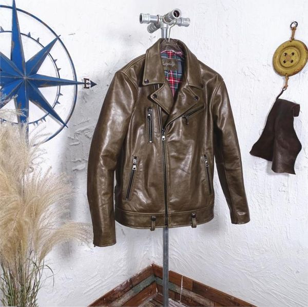 men's leather & faux of mouth rare word head layer wax cowhide motorcycle jacket lapel suspension cultivate one's morality men, Black
men's leather & faux of mouth rare word head layer wax cowhide motorcycle jacket lapel suspension cultivate one's morality men, Black