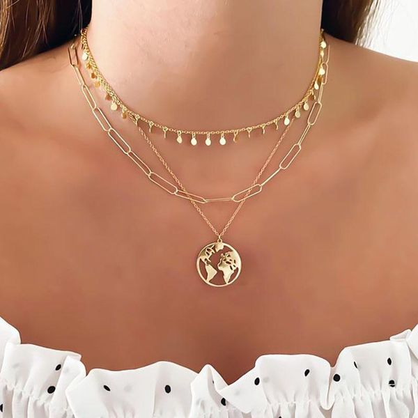 fashion retro moon circle pendant multilayer gold necklace party charm jewelry accessories for women necklaces, Silver
fashion retro moon circle pendant multilayer gold necklace party charm jewelry accessories for women necklaces, Silver