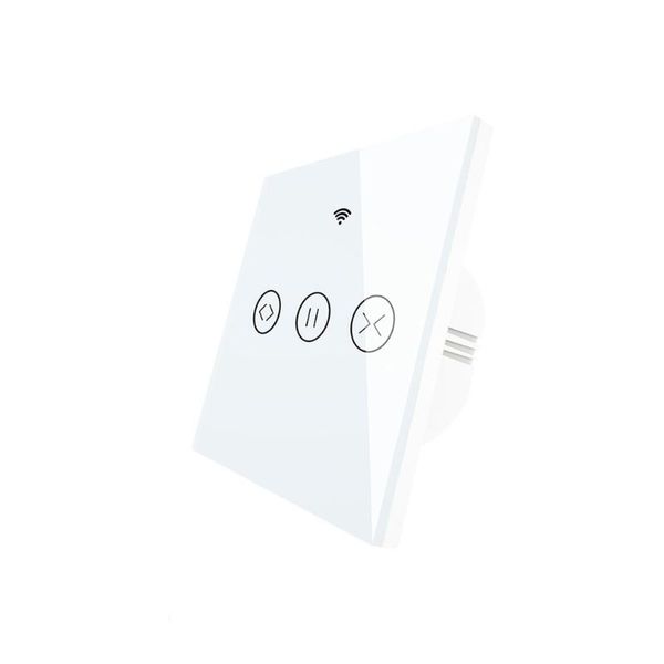 smart home control wifi-rf touch curtain switch, blinds roller shutter door rf remote control, multiple switches alexa / white 
smart home control wifi-rf touch curtain switch, blinds roller shutter door rf remote control, multiple switches alexa / white
