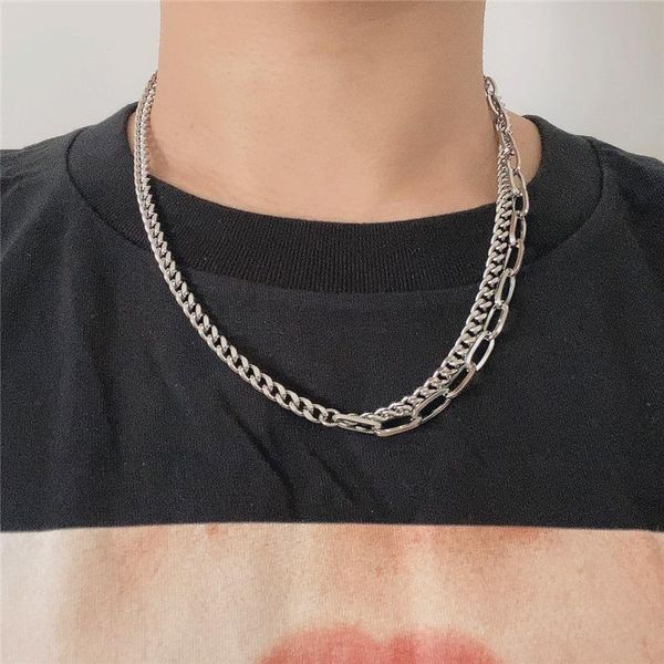 fashion double-layer titanium steel stainless necklace simple and men women chain pendant necklaces, Silver
fashion double-layer titanium steel stainless necklace simple and men women chain pendant necklaces, Silver