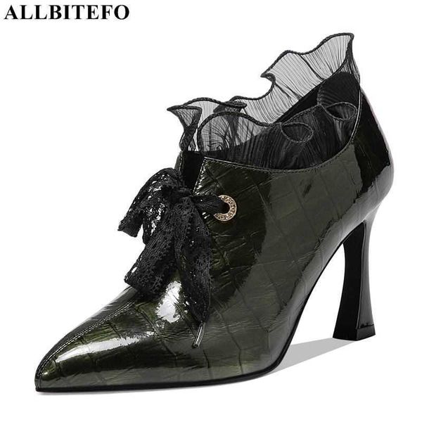 allbitefo sweet lace genuine leather brand high heels wedding women shoes women high heel shoes autumn women heels 210611, Black
allbitefo sweet lace genuine leather brand high heels wedding women shoes women high heel shoes autumn women heels 210611, Black