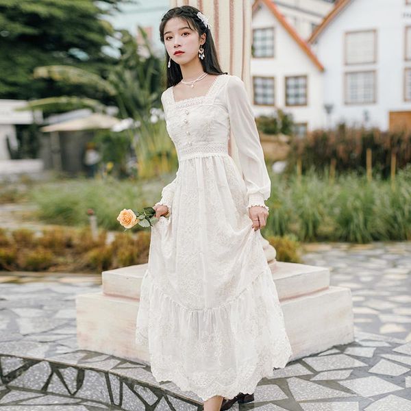 casual dresses coigarsam full sleeve women dress lace mesh square collar apricot y1239, Black;gray
casual dresses coigarsam full sleeve women dress lace mesh square collar apricot y1239, Black;gray