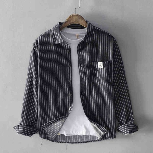 shirts japanese style vintage fashion 100% cotton long sleeve stripe shirts men black gray casual business shirt, White;black
shirts japanese style vintage fashion 100% cotton long sleeve stripe shirts men black gray casual business shirt, White;black