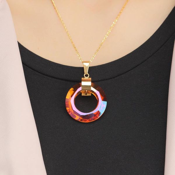 pendant necklaces shenglin stainless steel necklace for women four colors plexiglass multi-faceted shiny selling jewelry, Silver
pendant necklaces shenglin stainless steel necklace for women four colors plexiglass multi-faceted shiny selling jewelry, Silver