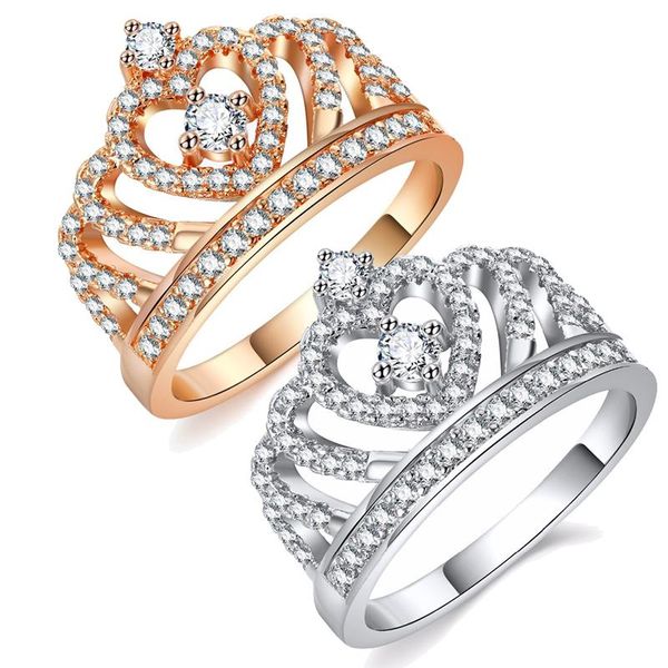 cluster rings luxury women crown design jewelry fashion rhinestones zircon engagement ring for party wedding accessories, Golden;silver
cluster rings luxury women crown design jewelry fashion rhinestones zircon engagement ring for party wedding accessories, Golden;silver