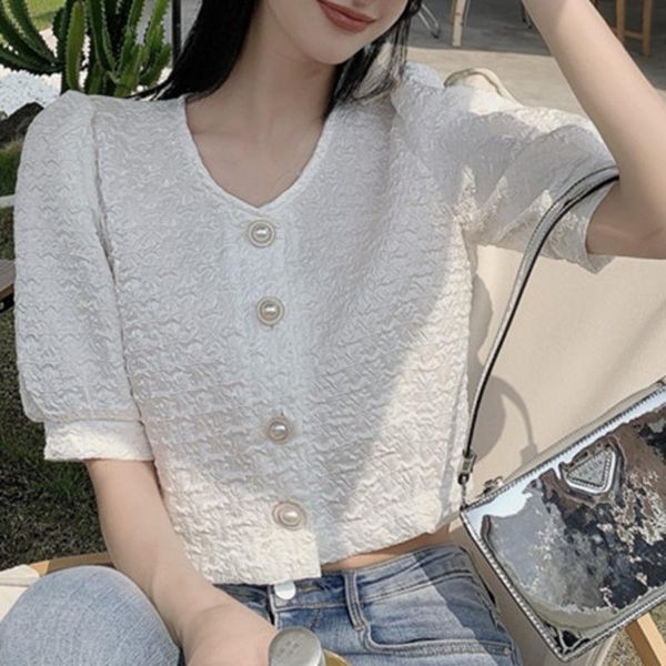 vintage elegant ol short women 2021 summer white puff sleeve single-breasted blouse jacket female shirts veste femme women's jackets, Black;brown
vintage elegant ol short women 2021 summer white puff sleeve single-breasted blouse jacket female shirts veste femme women's jackets, Black;brown