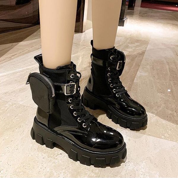 boots 2021 women shoes lace up belt buckle ladies pu lather two zip solid casual street beat thick bottom female footwear, Black
boots 2021 women shoes lace up belt buckle ladies pu lather two zip solid casual street beat thick bottom female footwear, Black