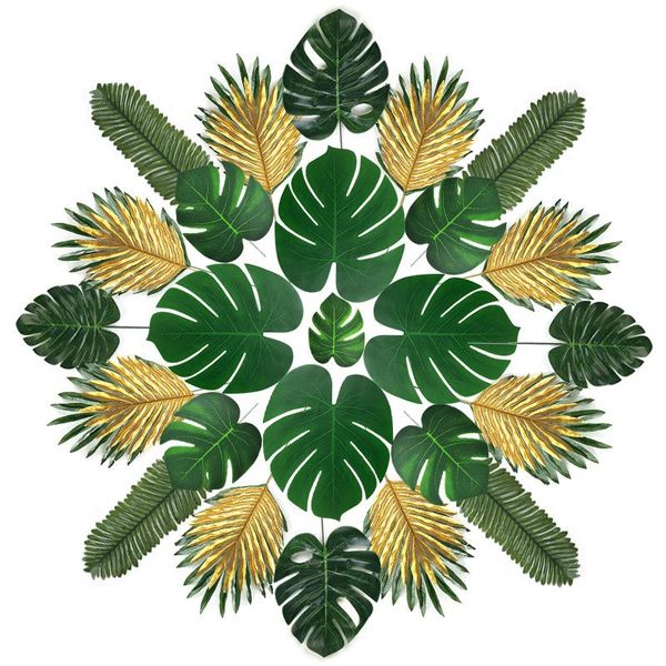 decorative flowers & wreaths 120/30pcs artificial monstera plants tropical palm tree leaves for hawaiian luan greenery wedding party decorat
decorative flowers & wreaths 120/30pcs artificial monstera plants tropical palm tree leaves for hawaiian luan greenery wedding party decorat