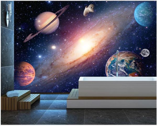 wallpapers custom po 3d murals fantasy hd universe starry sky living room mural background wall papers