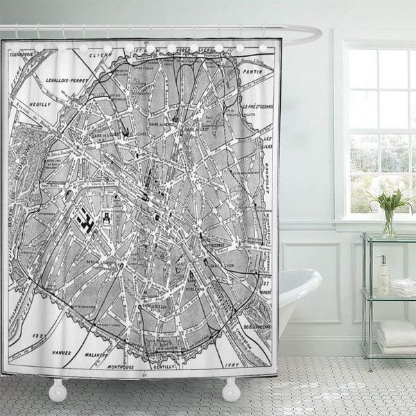 shower curtains old map of paris france vintage engraving black white curtain waterproof polyester fabric 60 x 72 inches with hooks 
shower curtains old map of paris france vintage engraving black white curtain waterproof polyester fabric 60 x 72 inches with hooks