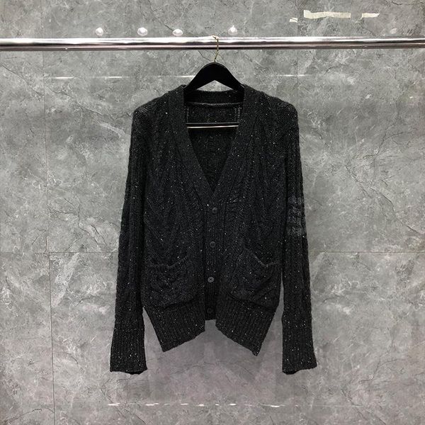 men's sweaters 2021 fashion brand men slim fit v-neck cardigan clothing striped wool thick autumn winter casual coat, White;black
men's sweaters 2021 fashion brand men slim fit v-neck cardigan clothing striped wool thick autumn winter casual coat, White;black