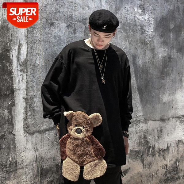 plush patch bear long-sleeved t-shirt men's bf lazy style loose pullover street flow round neck compassionate shirt #gc5o, White;black
plush patch bear long-sleeved t-shirt men's bf lazy style loose pullover street flow round neck compassionate shirt #gc5o, White;black