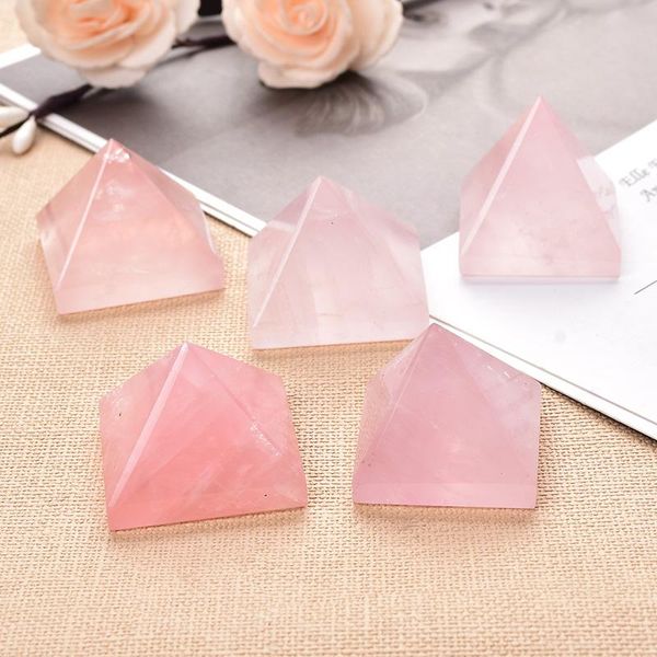 1pc natural crystal rose quartz pyramid energy stone chakra reiki point tower home decor handmade crafts gift decorative objects & figurines
1pc natural crystal rose quartz pyramid energy stone chakra reiki point tower home decor handmade crafts gift decorative objects & figurines
