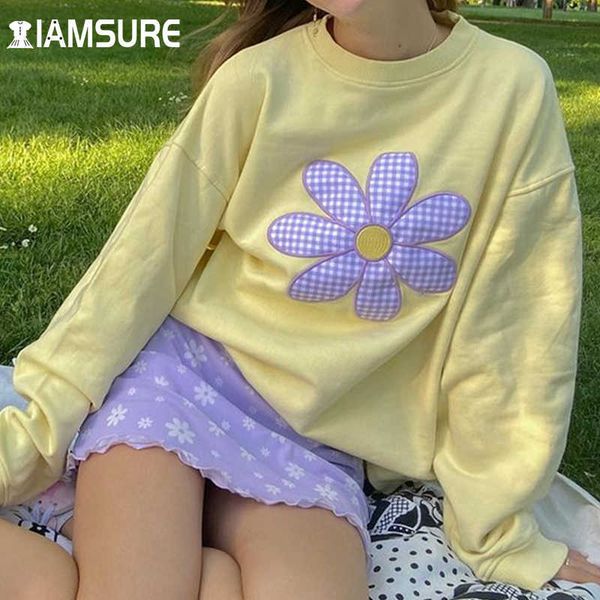 iamsure patchwork embroidery floral sweatshirt casual sweet long sleeve o-neck pullovers cute streetwear women 2021 fashion y0820, Black
iamsure patchwork embroidery floral sweatshirt casual sweet long sleeve o-neck pullovers cute streetwear women 2021 fashion y0820, Black
